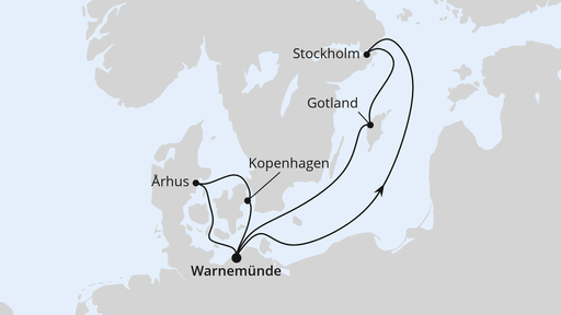 Routenverlauf für Schweden & Dänemark 2 mit AIDAmar am 27.10.24 Routenverlauf für Schweden & Dänemark 2 mit AIDAmar am 27.10.24