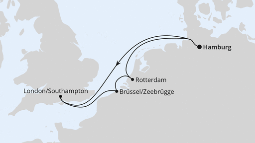 Routenverlauf für Metropolen ab Hamburg 2 mit AIDAnova am 16.12.23 Routenverlauf für Metropolen ab Hamburg 2 mit AIDAnova am 16.12.23