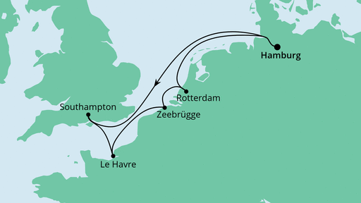Routenverlauf für Von Kiel nach Hamburg mit AIDAprima am 23.10.21 Routenverlauf für Von Kiel nach Hamburg mit AIDAprima am 23.10.21
