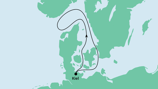 Routenverlauf für Ahoi Tour 2 mit AIDAsol am 29.05.21