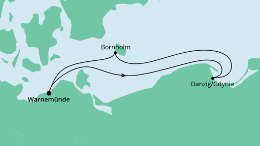 Routenverlauf für Kurzreise Belgien & Niederlande mit AIDAsol am 15.10.23 Routenverlauf für Kurzreise Belgien & Niederlande mit AIDAsol am 15.10.23