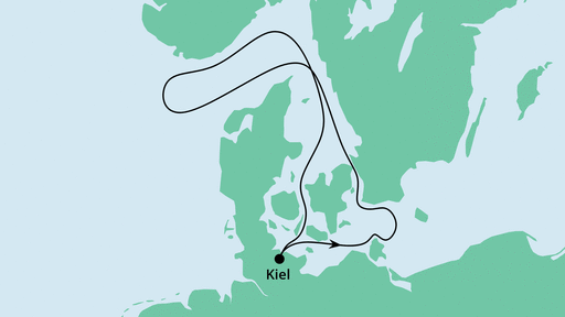 Routenverlauf für Ahoi Tour 3 mit AIDAsol am 29.05.21 Routenverlauf für Ahoi Tour 3 mit AIDAsol am 29.05.21